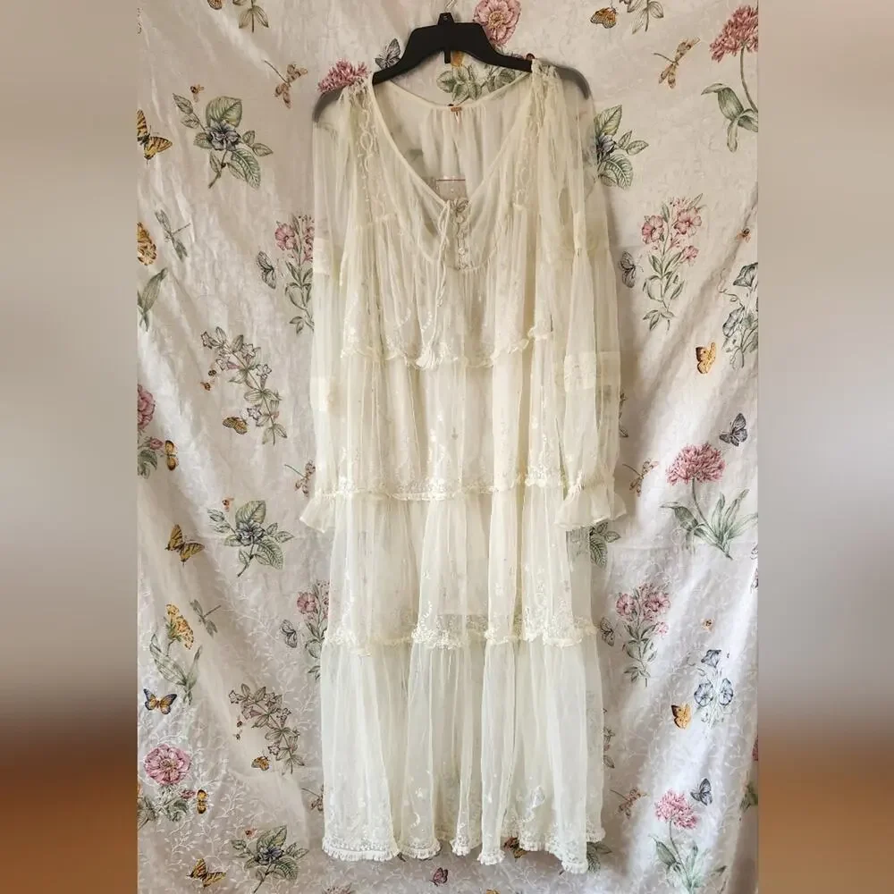 Free People Stevie Maxi Dress Sz Med Nwts - Picture 2 of 10